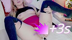 Blonde Housewife with Big Ass Begs for Hard Dildo Pounding