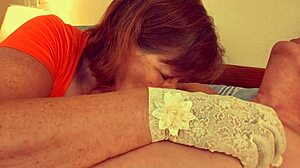 granny velma dinkley in costume delivers spectacular deepthroat blowjob and swallows cum pov style