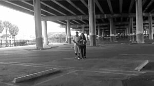 Pregnant Slut Deepthroats Black Monster Cock Outdoors Cum Covered