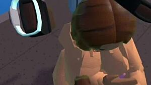 Cute Girl Kneels Sucking Thick Cock Deep in Rec Room