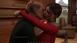 Horny 3D Hentai Girlfriend Deepthroats Boss's Monster Cock and Squirts in Office Cheating Game