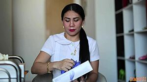 i love feeling those latex gloves slide over my skin in hospital play