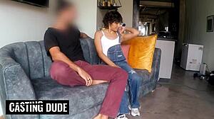 i can't fit his monster cock down my throat petite latina struggling hard