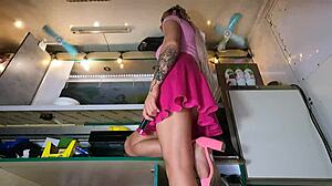 Can you believe this bitch's perfect pussy caught on hidden work upskirt cam?!