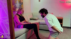 EBONY FEMDOM tall goddess kicks balls and demands ass worship from humiliated slave