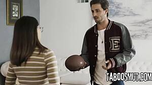 oh man, i can't believe this star quarterback got that virgin reporter bent over and riding his huge cock so rough!!