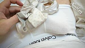 french guy jerks his huge cock in dirty solo roleplay humiliating his slutty not sister