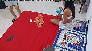 Girls, you excited like these brunettes prepping for hot homemade Spanish porn shoot?