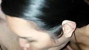 sexy thai teen sucks throbbing hard cock