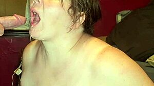 old guy gulps down my warm piss captured in slow motion