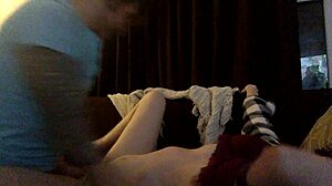 Amateur Milf Teases Ass Tits on Sofa Lingerie Fun!