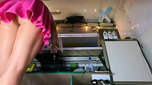 Can you believe this bitch's perfect pussy caught on hidden work upskirt cam?!