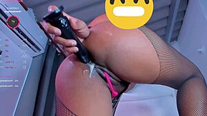 Manic Latina Slut Pounds Her Huge Ass with Massive Dildo Nonstop!