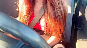 sexy italian milf artemisia flashes juicy big tits car ride 🔥🍑