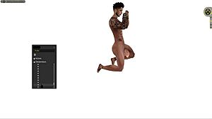 Black Cartoon Hunk Stands Squats Lies for Hardcore Shop Sex