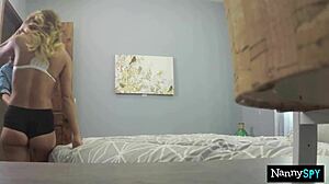 me n wife makin our skinny nanny work this fat cock overtime to keep job uh