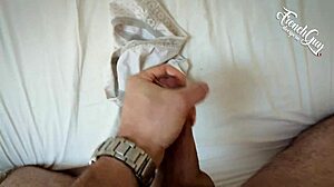 french guy jerks his huge cock in dirty solo roleplay humiliating his slutty not sister