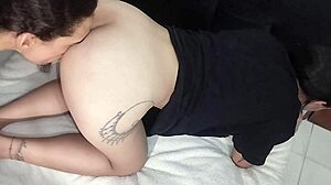 guy bends colombian stepsis big ass over for doggystyle creampie homemade