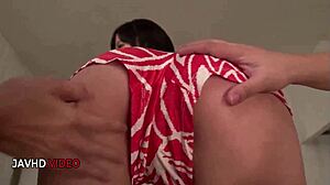 yu shinoda slurps two cocks in wild japanese group blowbang