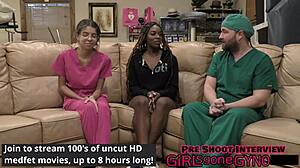 check out these student interns giggling through their naughty exam