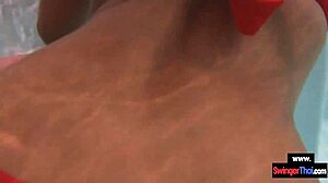 public pool foreplay turns into hot teen couple sex