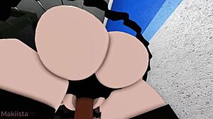 Woman eyes store saleswoman riding huge bbc dick and joins for steamy fun inside shop