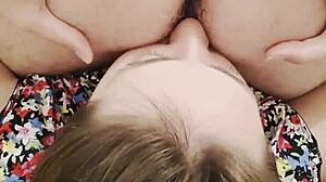 Upside down rimming her while she gags on cock 😈💦