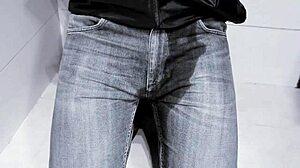 ever wonder what happens when she pees right in her jeans in the toilet?