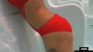 public pool foreplay turns into hot teen couple sex