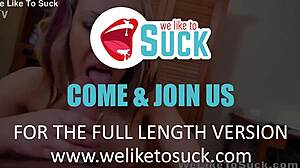 Amateur blonde in lingerie teases sucks big cock close up pov cumshot