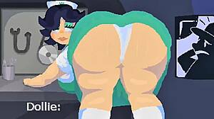 heading in for a checkup with sexy nurse dollie under her uniform