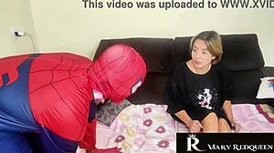 Spiderman and Venom Cosplay Team Up for Wild Fuck