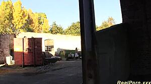 german teen chokes on huge outdoor cock deepthroat monster style