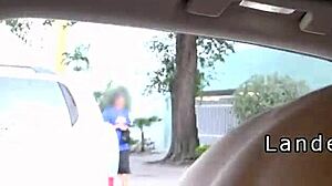 blonde hitchhiker teen sucks and fucks stranger pov in his car outdoors