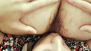 Upside down rimming her while she gags on cock 😈💦