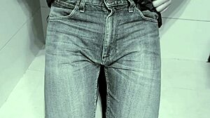 ever wonder what happens when she pees right in her jeans in the toilet?