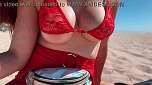 hey italian milf artemisia, show us that hairy pussy flashing on beach?