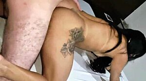 latina milf loves big cock pounding her tight asshole hard