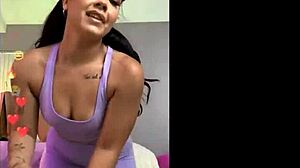 latina teen bends over big ass for doggystyle in new outfit