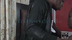 Big Tits Blonde Bent Over for Deep Creampie Pounding