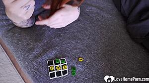 Hot Redhead Girlfriend Rides and Licks While Watched in POV