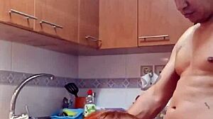 I spot my sexy mother-in-law in the kitchen. Can't resist and fuck her wildly