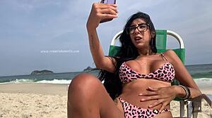 Renatinha Mello's Live Beach Chat Turns into Public Assfucking