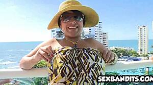 17 hot slutty milf picks up young guy and fucks hard 