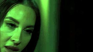 Elegant Brunette Slips Off Dress For Huge Cock In Trimmed Wet Pussy On Sofa