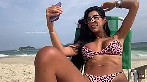 Renatinha Mello's Live Beach Chat Turns into Public Assfucking