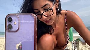 Renatinha Mello's Live Beach Chat Turns into Public Assfucking