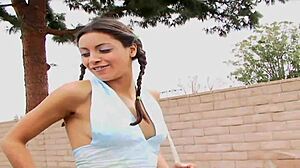 wanna see this pigtail teen deepthroat monster cock outdoors?