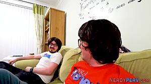 railing tricked british amateur's throat till facial blast