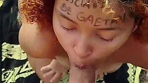 Risky Beach Blowjob Ends with Face Creampie Blast